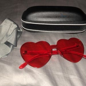 Sunglasses heart shaped